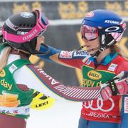 Mikaela Shiffrin och Frida Hansdotter.