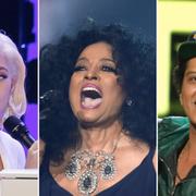 Lady Gaga, Diana Ross och Bruno Mars.