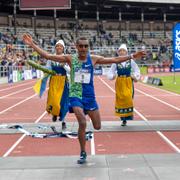 Sahlesilassie vid målgången.