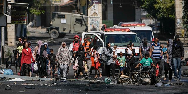 Bild från Jenin på tisdagen. Majdi Mohammed / AP
