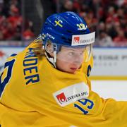 Alexander Nylander under finalen på JVM i ishockey mellan Sverige och Kanada den 5 januari 2018.