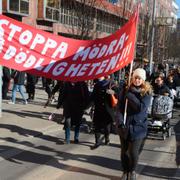 Barnvagnsmarschen 2013. RFSU arrangerade på den i protest mot den höga mödradödligheten i världen. Många kvinnor dör varje dag då de saknar tillgång till preventivmedel, säker abort och mödrahälsovård.