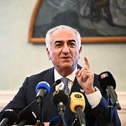 Reza Pahlavi när han besökte Sverige tidigare i år.