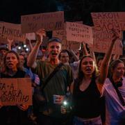 Demonstranter i Kyiv.