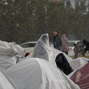 Ett tältläger i södra Libanon.