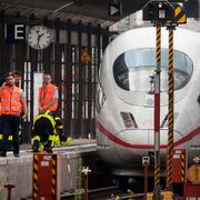 Centralstationen i Frankfurt var avspärrad efter händelsen. 