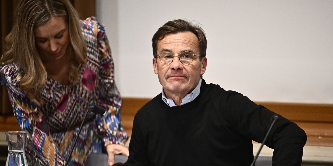 Sveriges EU-minister Jessica Rosencrantz och Statsminister Ulf Kristersson (M).