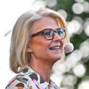 Finansminister Elisabeth Svantesson (M) håller tal under politikerveckan i Almedalen.
