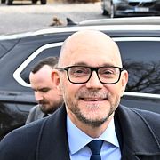 Johan Britz (L) vid fredagens partistyrlsemöte.