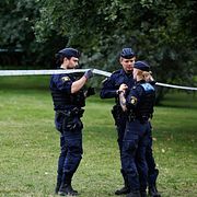 Bild från polisinsatsen i Hässelby.