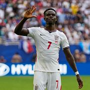 Bukayo Saka, till vardags i Arsenal, ledde sitt England till seger.