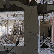 Ett barnsjukhus i Gaza efter israeliska attacker i oktober 2025.