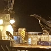 Helikoptern bärgades vid ett-tiden på natten till lördagen.