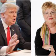 Donald Trump till vänster Lena Mellin till höger