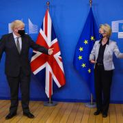 Storbritanniens premiärminister Boris Johnson, EU-chefen Ursula von der Leyen. Arkivbild.