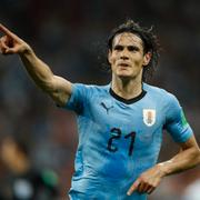 Edinson Cavani i Uruguays landslagströja.