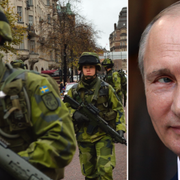 Arkivbilder. Försvarsövning i Stockholm. Vladimir Putin.