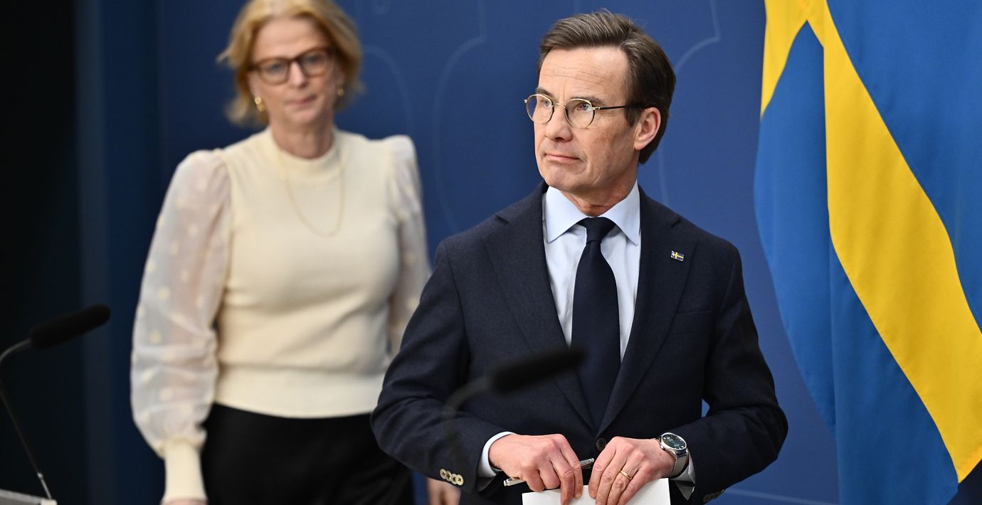 Illustrationsbild. Statsminister Ulf Kristersson (M) och finansminister Elisabeth Svantesson (M).