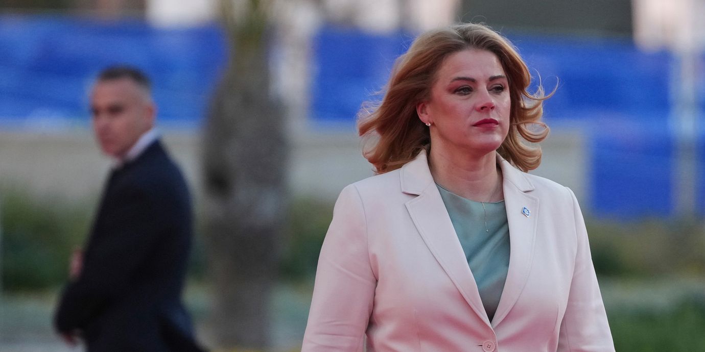 Evika Silina under ett EU-toppmöte i Ayia Napa i Cypern tidigare i år.