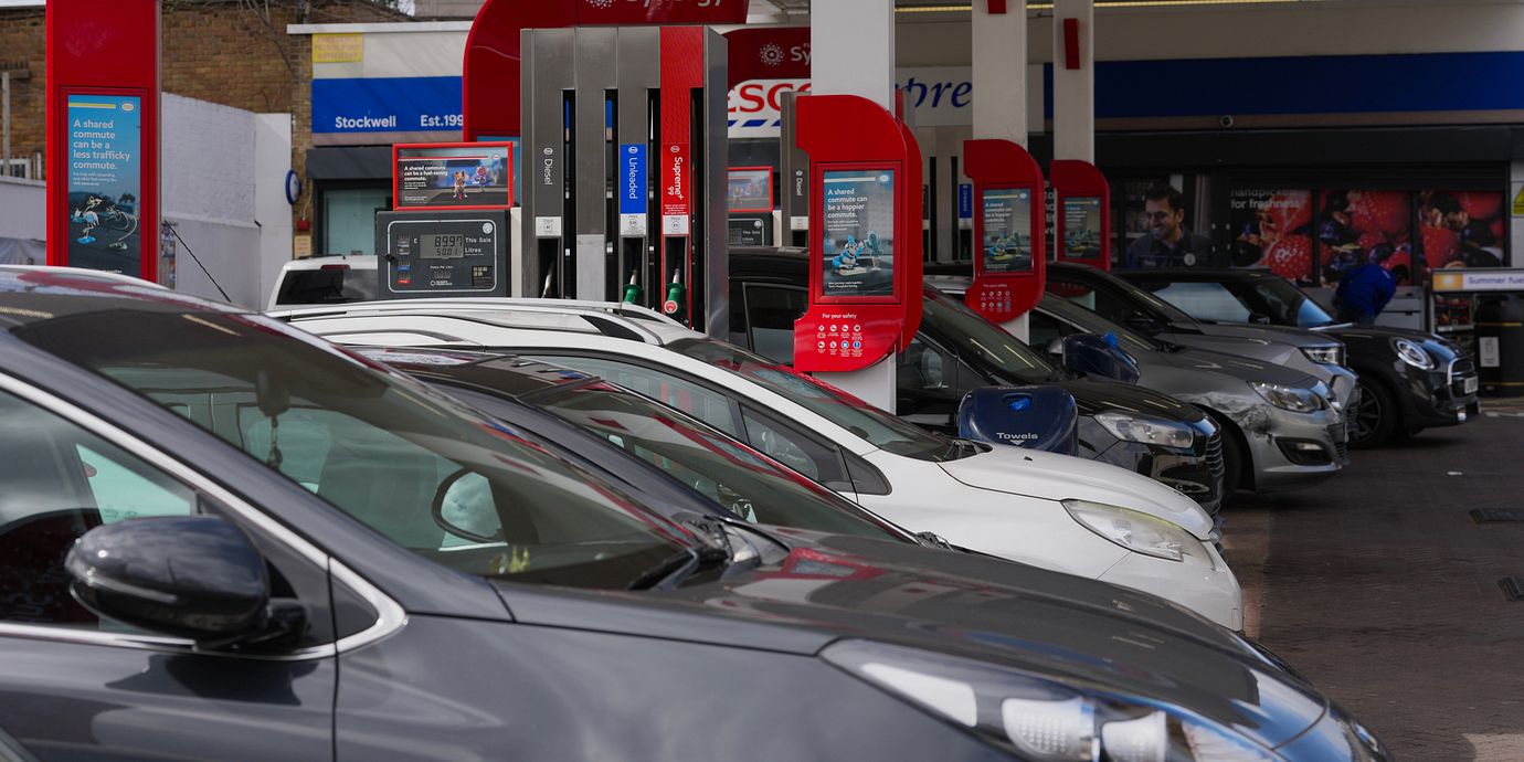 En tankstation i London.