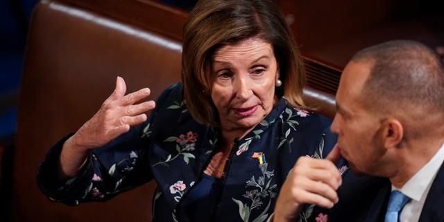 Nancy Pelosi och Hakeem Jeffries. Alex Brandon / AP