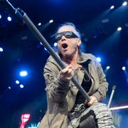 Iron Maiden med sångaren Bruce Dickinson på Sweden Rock, 2023.