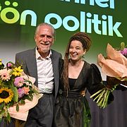 
Miljöpartiets språkrör Daniel Helldén och Amanda Lind.