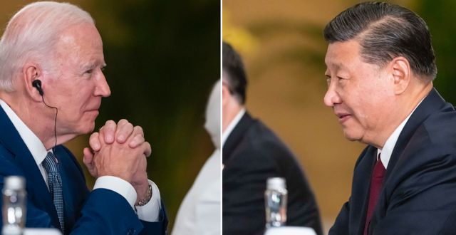 Joe Biden och Xi Jinping AP