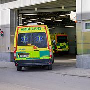 En ambulans i Stockholm.