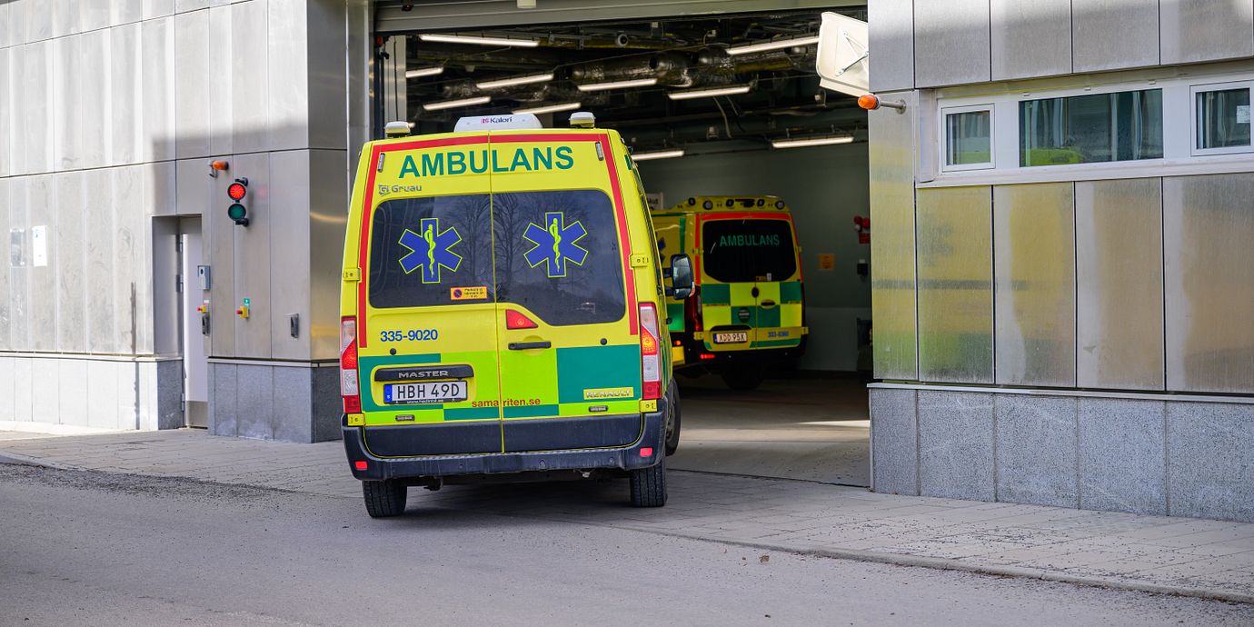 En ambulans i Stockholm.