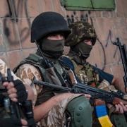 Ukrainska soldater i Donetsk, Donbas