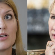 Beatrice Fihn, ordförande Ican, samt Margot Wallström, utrikesminister. 