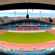 Tomma läktare i Ullevi stadion i Göteborg.