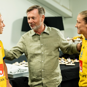 Jonna Andersson och Filippa Angeldal med Peter Gerhardsson/Rosa Kafaji.