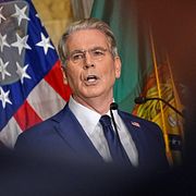 USA:s finansminister Scott Bessent på måndagskvällen.