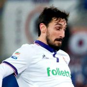 Davide Astori, till vänster, i en match mot Roma