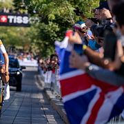 Den brittiske cyklisten Ethan Hayter under en tävling i Montreal tidigare i år.