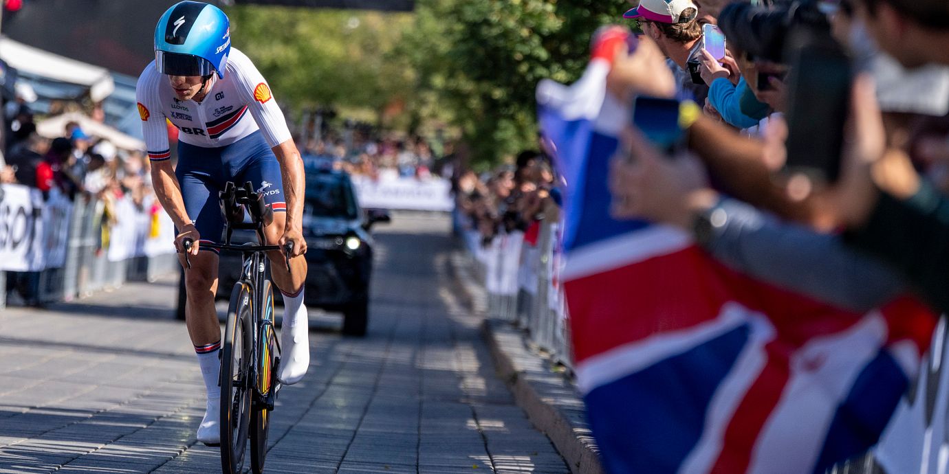 Den brittiske cyklisten Ethan Hayter under en tävling i Montreal tidigare i år.
