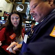 Investerare på Wall Street. Arkivbild.