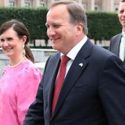 Märta Stenevi (MP), Stefan Löfven (S) och Per Bolund (MP). 