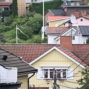 Villaområde i Mälarhöjden i södra Stockholm.  Arkivbild.