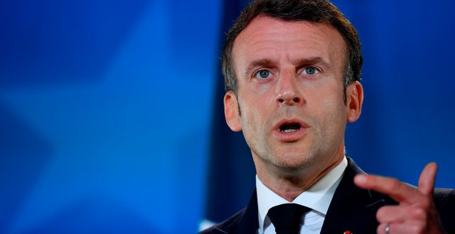 Frankrikes president Emmanuel Macron.  John Thys / TT NYHETSBYRÅN