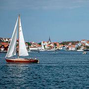 Arkivbild: Vy över ön Gullholmen i Bohusläns skärgård.