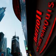 Marriott-hotell i New York. Illustratioinsbild.