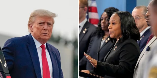 Trump/Delstatsåklagaren Fani Willis. AP