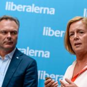 Liberalernas partiledare Jan Björklund och partisekreteraren Maria Anrholm. 