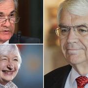 Trump har sagt att han överväger tre kandidater som ny Fed-chef: Fed-guvernören Jerome Powell, sittande Janet Yellen och Stanfordekonomen John Taylor. Arkivbilder.