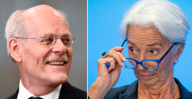 Riksbankens Stefan Ingves och ECB:s Christine Lagarde. TT