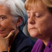 Illustrationsbild: ECB-chefen Lagarde och Merkel. 