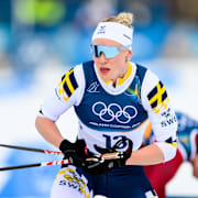 Jonna Sundling under OS-loppet i lördags.